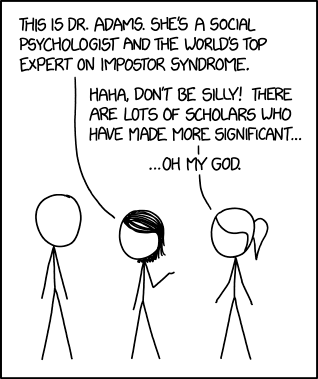 xkcd image of the Impostor Syndrome